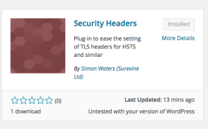 Security Headers plugin